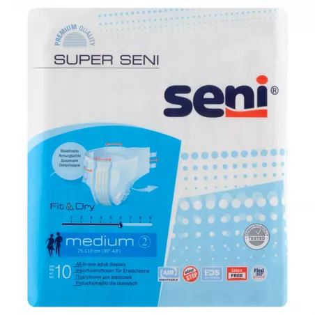 Seni Pieluchomajtki Super M x 10 szt Akcesoria higieniczne TORUŃSKIE ZAKŁ. MATERIAŁÓW OPATRUNKOWYCH S.A.