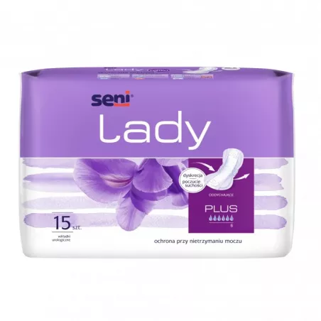 Seni Lady Plus Wkładki x 15 sztuk podpaski tampony kubki menstr. TORUŃSKIE ZAKŁ. MATERIAŁÓW OPATRUNKOWYCH S.A.