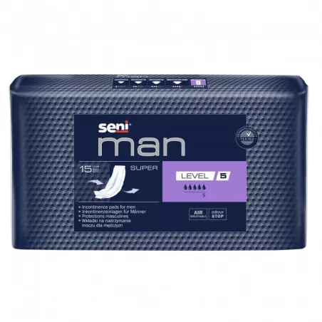 Seni Man Super Level 5 x 15 sztuk pieluchomajtki dla dorosłych TORUŃSKIE ZAKŁ. MATERIAŁÓW OPATRUNKOWYCH S.A.
