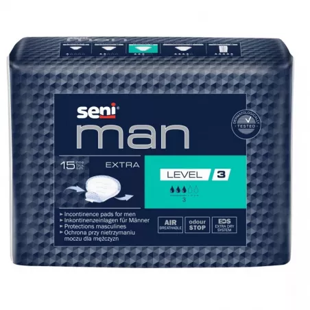 Seni Man Extra Level 3 x 15 sztuk pieluchomajtki dla dorosłych TORUŃSKIE ZAKŁ. MATERIAŁÓW OPATRUNKOWYCH S.A.