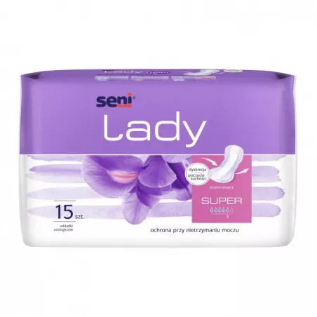 Seni Lady Super x 15 szt podpaski tampony kubki menstr. TORUŃSKIE ZAKŁ. MATERIAŁÓW OPATRUNKOWYCH S.A.