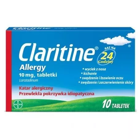 Claritine Allergy tabletki 10mg x 10 tabletek Leki na alergię BAYER SP. Z O.O.