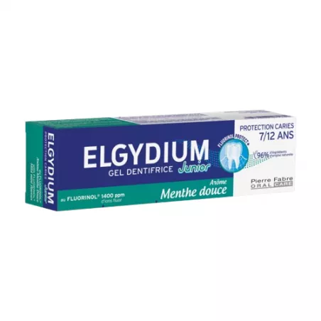 Elgydium Junior Łagodna Mięta pasta do zębów dla dzieci x 50ml czyste zęby PIERRE FABRE DERMO-COSMETIQUE POLSKA SP. Z O.O.