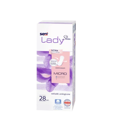 Seni Lady Slim Micro wkładki urologiczne dla kobiet x 28 sztuk Akcesoria higieniczne TORUŃSKIE ZAKŁ. MATERIAŁÓW OPATRUNKOWYCH...