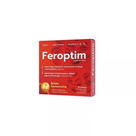 Feroptim tabletki do rozgryzania x 30 tabletek żelazo