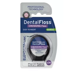 Elgydium Clinic DentalFloss Crossing Floss - nić dentystyczna do aparatów ortodontycznych i implantów szczoteczki nici i past...