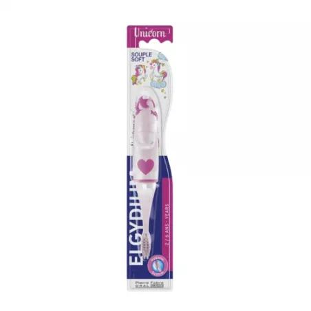 Elgydium Unicorn szczoteczka do zębów dla dzieci 2-6 lat x 1 sztuka czyste zęby PIERRE FABRE DERMO-COSMETIQUE POLSKA SP. Z O.O.