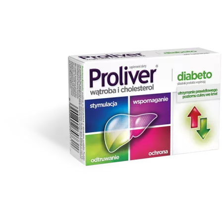 Proliver Diabeto x 30 tabletek wątroba AFLOFARM FARMACJA POLSKA SP. Z O.O. Proliver Diabeto x 30 tabletek wątroba AFLOFARM FARMACJA POLSKA SP. Z O.O.