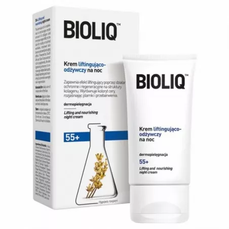 Bioliq 55+ Krem liftingująco-odżwczy na noc 50 ml do twarzy AFLOFARM FARMACJA POLSKA SP. Z O.O.