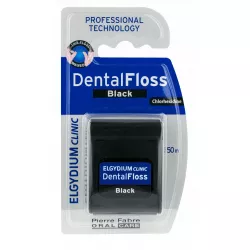 Elgydium czarna nić dentystyczna z chlorheksydyną 50m x 1 sztuka szczoteczki nici i pasty do zębów PIERRE FABRE DERMO-COSMETI...