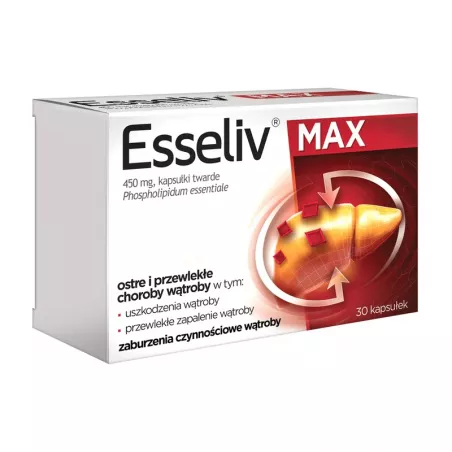 Esseliv Max 450mg x 30 kapsułek wątroba AFLOFARM FARMACJA POLSKA SP. Z O.O. Esseliv Max 450mg x 30 kapsułek wątroba AFLOFARM FARMACJA POLSKA SP. Z O.O.