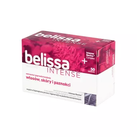 Belissa intense x 50 tbl Skóra Włosy i paznokcie AFLOFARM FARMACJA POLSKA SP. Z O.O. Belissa intense x 50 tbl Skóra Włosy i paznokcie AFLOFARM FARMACJA POLSKA SP. Z O.O.