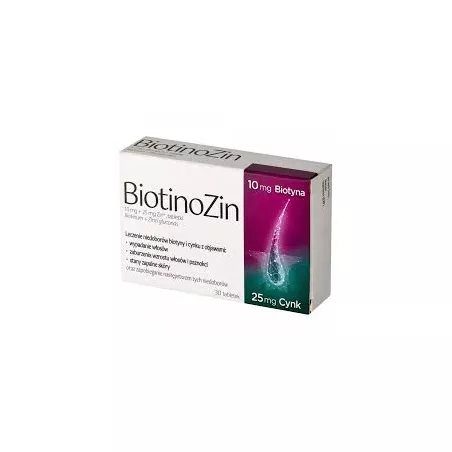 BiotinoZin x 30 tabletki Skóra Włosy i paznokcie BiotinoZin x 30 tabletki Skóra Włosy i paznokcie