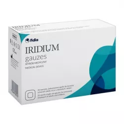 Iridium Gauzes gaziki x 20 sztuk higiena powiek FIDIA PHARMA POLSKA SP.Z O.O.