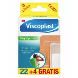 Viscoplast turystyczny zestaw plastrów 22+4 x 1 opakowanie Opatrunki i art. higieniczne 3M POLAND SP. Z O.O.