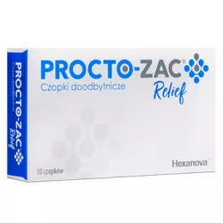 Procto-Zac Relief czop.doodbyt. x 10 czop preparaty na hemoroidy HEXANOVA SP. Z O.O.