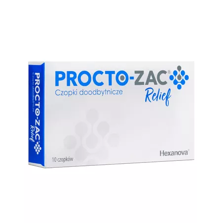 Procto-Zac Relief czop.doodbyt. x 10 czop preparaty na hemoroidy HEXANOVA SP. Z O.O. Procto-Zac Relief czop.doodbyt. x 10 czop preparaty na hemoroidy HEXANOVA SP. Z O.O.