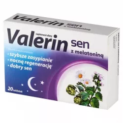 Valerin Sen Z Melatoniną x 20 tabletki Spokój i Sen