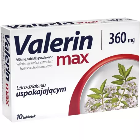 Valerin Max tabletki powlekane x 10 tabletek Spokój i Sen AFLOFARM FARMACJA POLSKA SP. Z O.O.