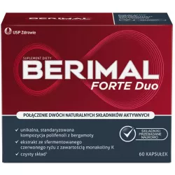 Berimal Forte Duo x 60 kapsułek ( data ważności 31.12.2025 ) leki i suplementy na cholesterol USP ZDROWIE SP. Z O.O
