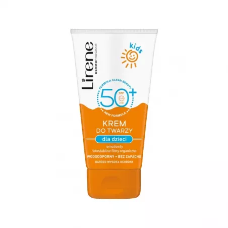 Lirene SUN krem do twarzy dla dzieci SPF50 x 50ml preparaty z filtrem UV LIRENE Lirene SUN krem do twarzy dla dzieci SPF50 x 50ml preparaty z filtrem UV LIRENE