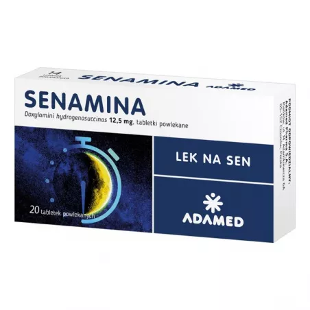 Senamina tabletki 12,5 mg x 20 tbl Spokój i Sen ADAMED PHARMA SPÓŁKA AKCYJNA Senamina tabletki 12,5 mg x 20 tbl Spokój i Sen ADAMED PHARMA SPÓŁKA AKCYJNA