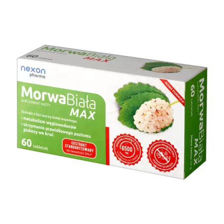 Morwa Biała Max x 60 tabletek Morwa Biała