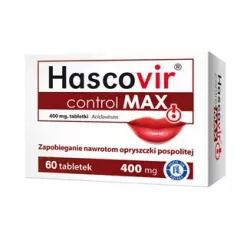 Hascovir Control tbl 400 mg MAX x 60 tbl opryszczka PRZEDSIĘBIORSTWO PRODUKCJI FARMACEUTYCZNEJ HASCO-LEK S.A.