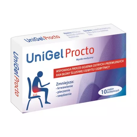 UniGel Procto czopki doodbytnicze 10 czopków preparaty na hemoroidy APOTEX NEDERLAND B.V.