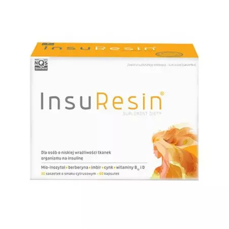 InsuResin x 30 saszetek + 60 kapsułek regulacja poziomu cukru NUTROPHARMA SP. Z O.O.