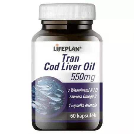 Tran Cod Liver 550 mg x 60kps Preparaty na odporność ZIOŁO-PIAST HURTOWNIA FARMACEUTYCZNA MARIAN ZAREMBA