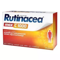 Rutinacea MAX C 1000 x 30 tabletek Preparaty na odporność AFLOFARM FARMACJA POLSKA SP. Z O.O.