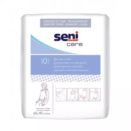 Seni Care śliniaki higieniczne z kieszonką x 10 sztuk Akcesoria higieniczne TORUŃSKIE ZAKŁ. MATERIAŁÓW OPATRUNKOWYCH S.A. Seni Care śliniaki higieniczne z kieszonką x 10 sztuk Akcesoria higieniczne TORUŃSKIE ZAKŁ. MATERIAŁÓW OPATRUNKOWYCH S.A.