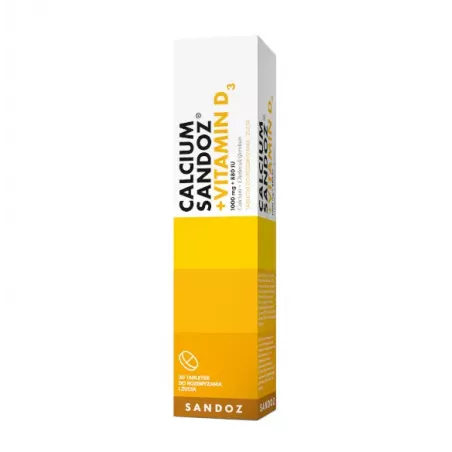 Calcium Sandoz + Vitamin D3 x 30 tabletek do rozgryzania i żucia wapń SANDOZ GMBH