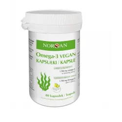 Norsan Omega-3 Vegan x 80 kapsułek algi i wodorosty Norsan