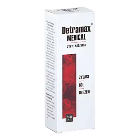 Detramax Medical żyły i naczynia żel x 100ml preparaty na żylaki NOVASCON PHARMACEUTICALS SP. Z O.O.