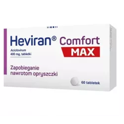 Heviran Comfort Max 400 mg x 60 tabletek opryszczka ZAKŁADY FARMACEUTYCZNE POLPHARMA S.A.