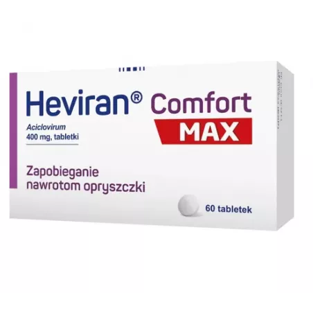 Heviran Comfort Max 400 mg x 60 tabletek opryszczka ZAKŁADY FARMACEUTYCZNE POLPHARMA S.A.