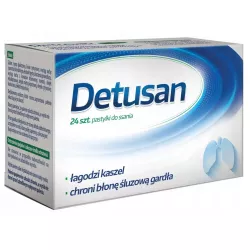 Detusan pastylki do ssania x 24 sztuki leki na rzucenie palenia AFLOFARM FARMACJA POLSKA SP. Z O.O.