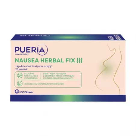 Pueria Nausea Herbal Fix x 20 saszetki mdłości nudnności USP ZDROWIE SP. Z O.O Pueria Nausea Herbal Fix x 20 saszetki mdłości nudnności USP ZDROWIE SP. Z O.O