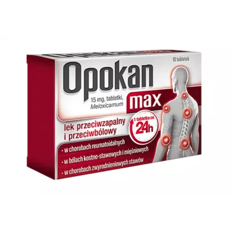 Opokan Max 15 mg x 10 tabletek ból mięśni pleców i kręgosłupa AFLOFARM FARMACJA POLSKA SP. Z O.O. Opokan Max 15 mg x 10 tabletek ból mięśni pleców i kręgosłupa AFLOFARM FARMACJA POLSKA SP. Z O.O.