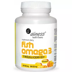 Aliness Fish Omega 3 trójglicerydy x 60 kapsułek kwasy omega Aliness
