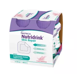 Nutridrink Skin Repair o smaku truskawkowym 4 x 200ml żywienie medyczne NUTRICIA POLSKA SP. Z O.O.