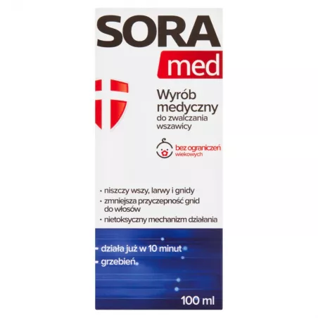 SORA MED płyn do zwalczania wszawicy x 100 ml wszy AFLOFARM FARMACJA POLSKA SP. Z O.O.
