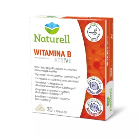 NATURELL Witamina B ACTIVE x 30 kapsułek witaminy z grupy B NATURELL POLSKA S.A. NATURELL Witamina B ACTIVE x 30 kapsułek witaminy z grupy B NATURELL POLSKA S.A.