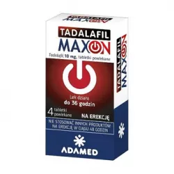 Tadalafil Maxon 10 mg x 4 tabletki powlekane Seks ADAMED PHARMA SPÓŁKA AKCYJNA