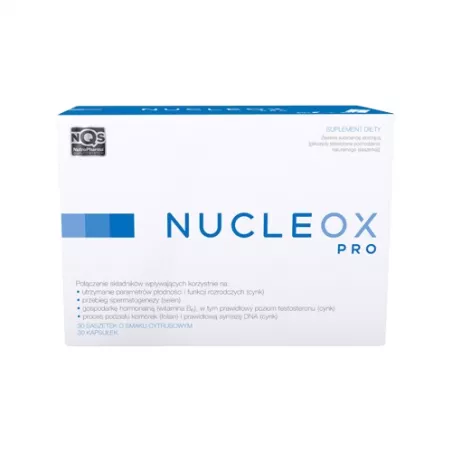 Nucleox Pro x 30 saszetek o smaku cytrusowym + 30 kapsułek witaminy wspomagające NUTROPHARMA SP. Z O.O.