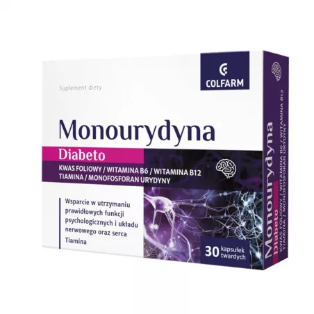 Monourydyna Diabeto x 30 kapsułki Sprawny umysł
