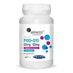 Aliness PQQ MGCPQQ® 20mg + Q10 50mg x 60 kapsułek Koenzym Q10 Aliness