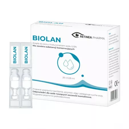 Biolan 0.15% krople oczne x 20 minimsy krople do oczu PHARM SUPPLY SP. Z O.O.
